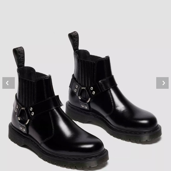 Dr Marten Leather Moto Boot - Picture 3 of 3